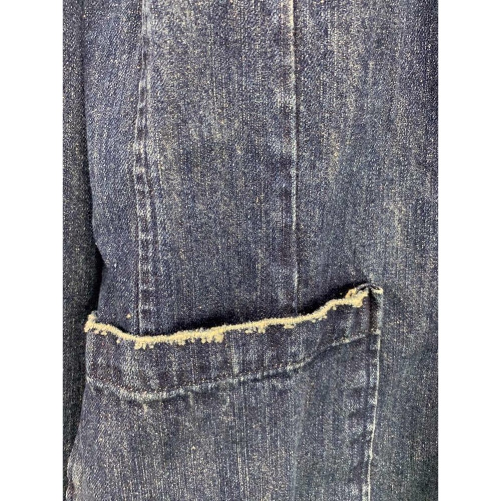 Castro Vintage Distressed Jean Jacket With Crescent Moon Cityscape Graphic XL - Picture 9 of 12